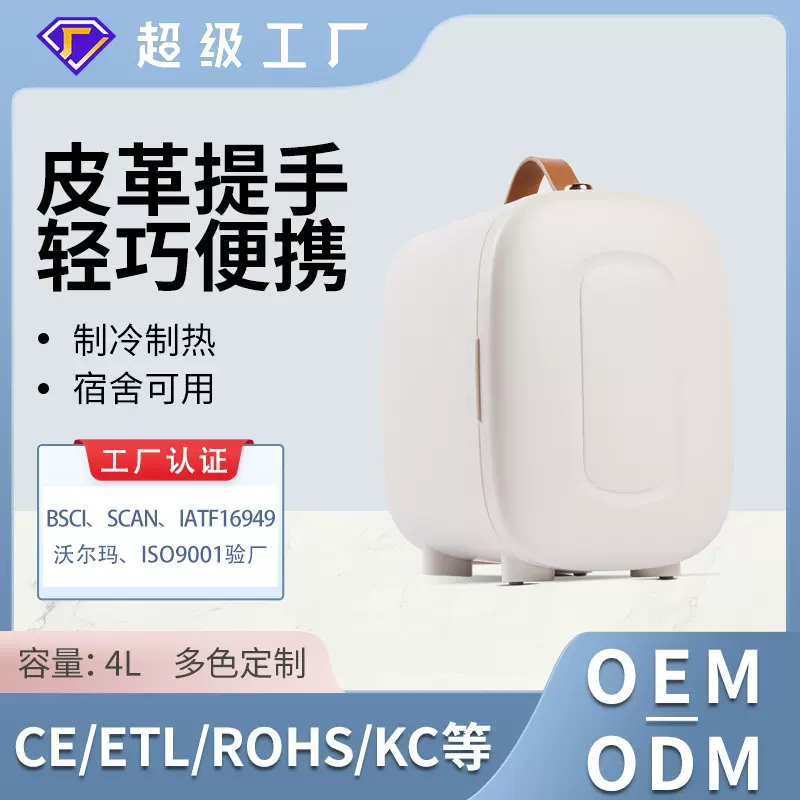 新款4L多色家用迷你冰箱冷暖两用低功率宿舍小冰箱便携式车载冰箱