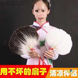 ۵羽毛扇子夏天家用手摇宝宝扇老式蒲扇夏儿童鹅毛扇手工古风