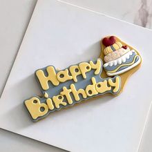 翻糖模具硅胶英文字母生日快乐happybihday祝福语蛋糕装饰磨具