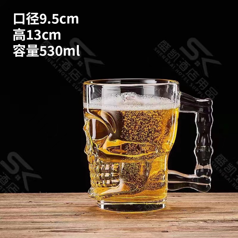 Vaso de cerveza comercial de gran capacidad para cintura delgada Vaso de cristal Vaso de cerveza artesanal de trigo Vaso de cerveza engrosado para el hogar