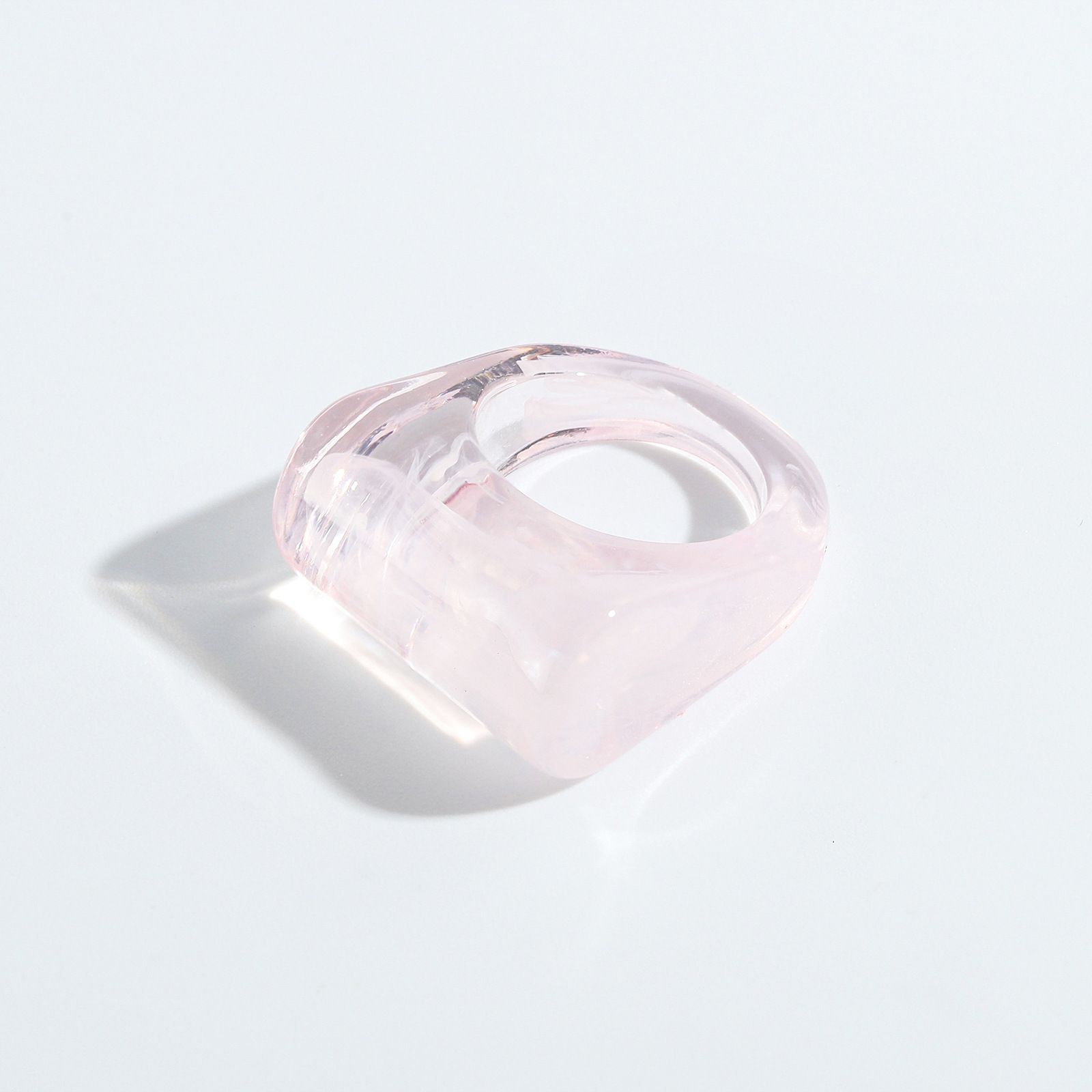 Simple Geometric Transparent Resin Ring Wholesale display picture 13