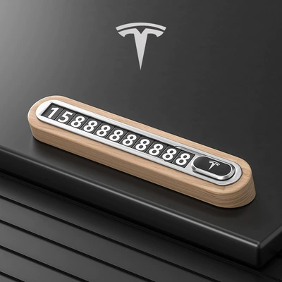 Car temporary parking number plate — Nömrəli dayanma kartı - beech-silver-tesla
