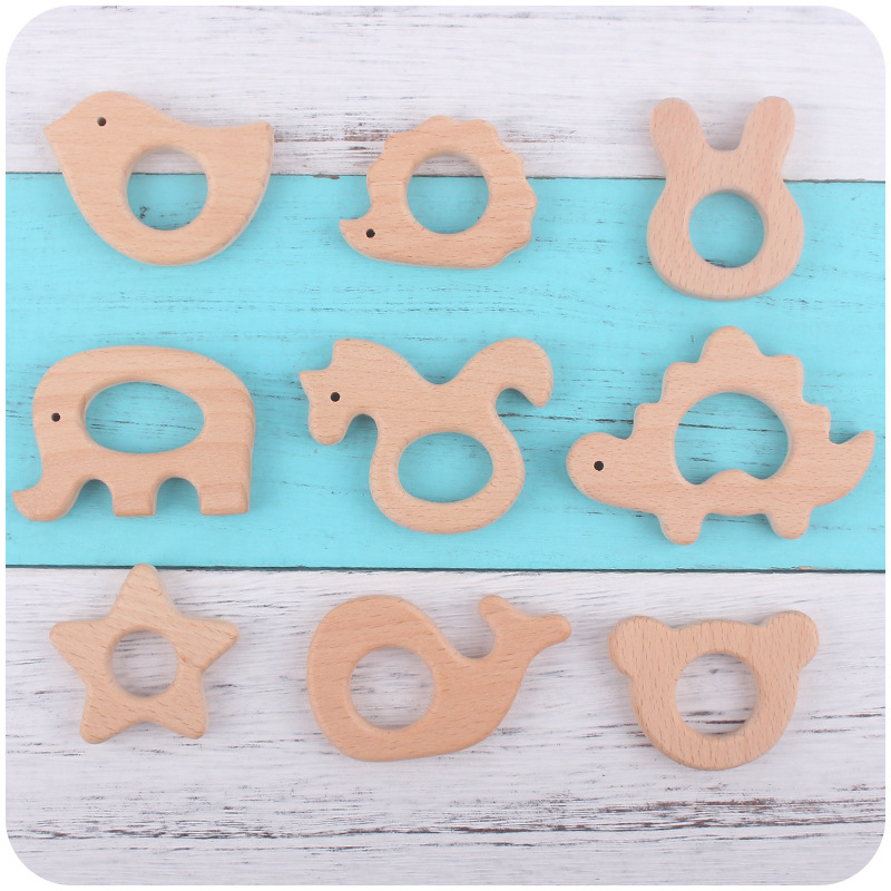 Nuevo bebé suministros de haya juguete bebé molar dibujos animados pájaro dinosaurio erizo unicornio mordedor