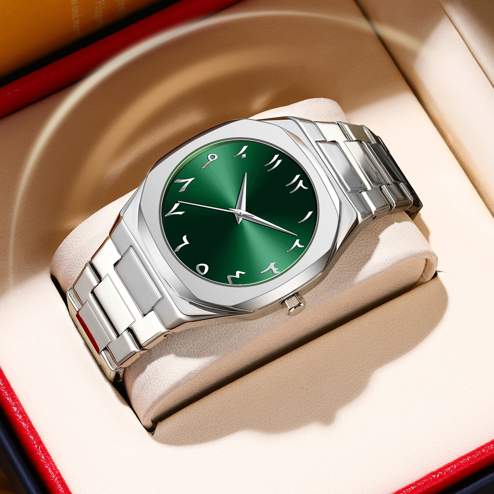 外国貿易クロスボーダー卸売防水時計メンズ腕時計メンズオールブラックアラビアダイヤルハイエンド合金クォーツ時計