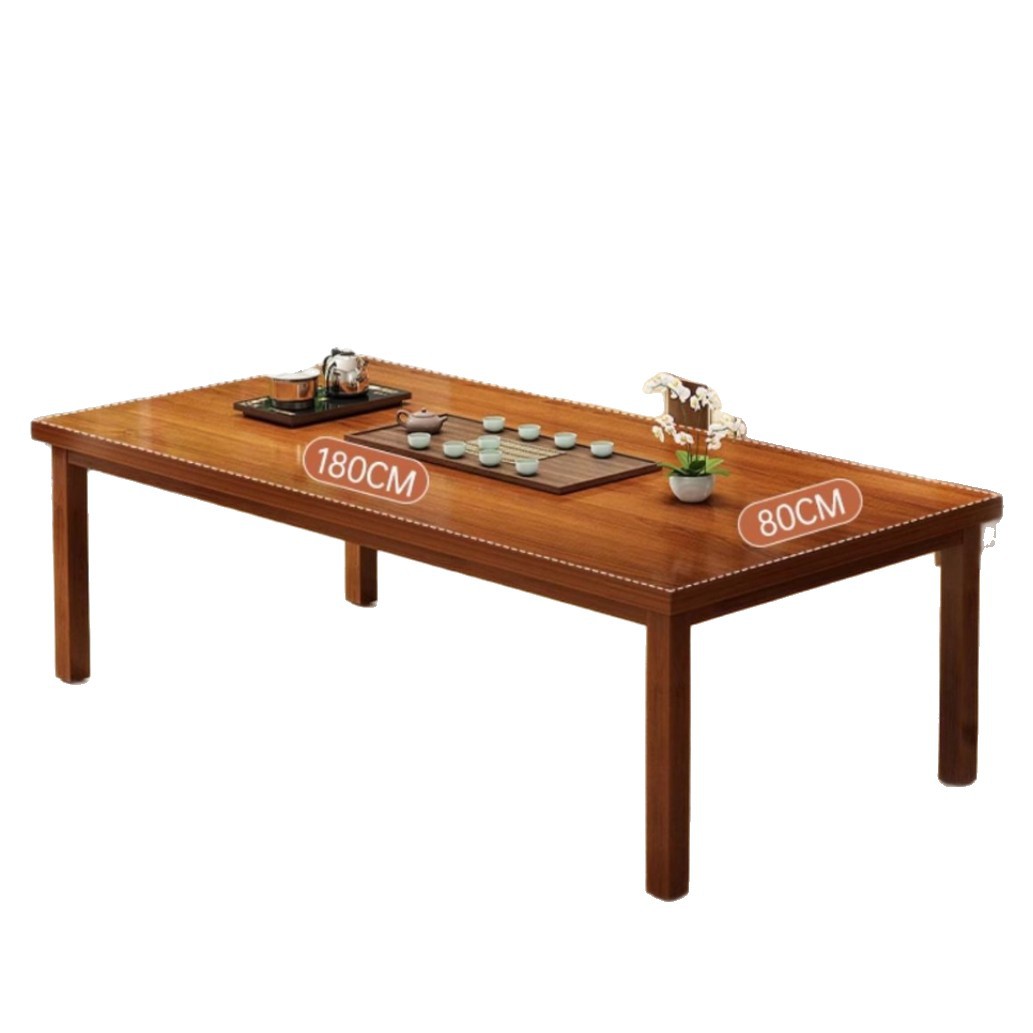 Mesa de té nueva combinación china de piernas de madera sólida mesa de té de oficina mesa de té doméstica sala de estar mesa larga mesa larga