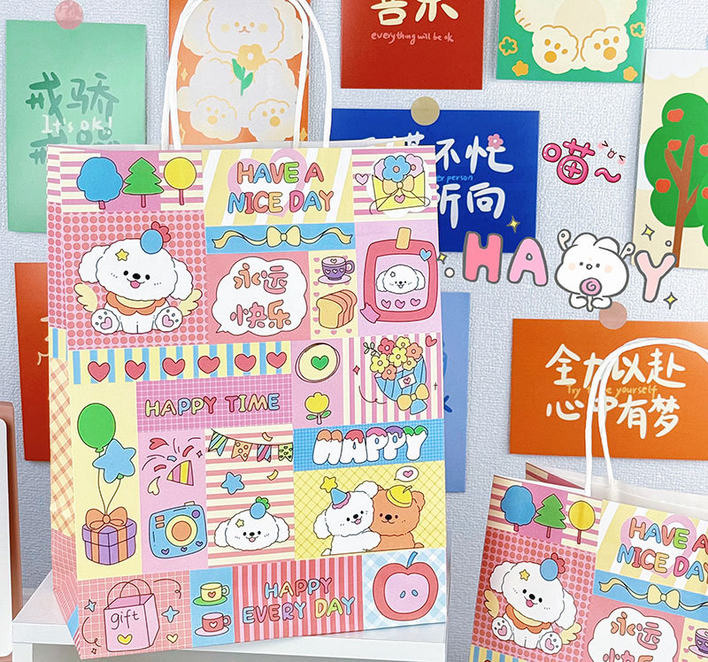 패치워크 강아지; 흰색 소가죽; 21*11*27