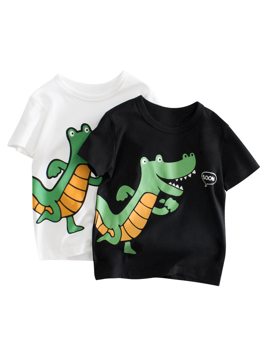 Camiseta de Verano 2026 para Niños, Estilo Coreano, con Dibujos Animados, Manga Corta, Ropa para Bebés, Dropshipping
