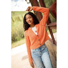 V 37893 Casual Solid Color Knit Cardigan ��ɫᘿ��_��
