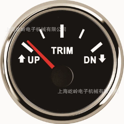 Signal 0-190 Ohms, automobile instrument - silver-edge-black-bottom-pointer-upward