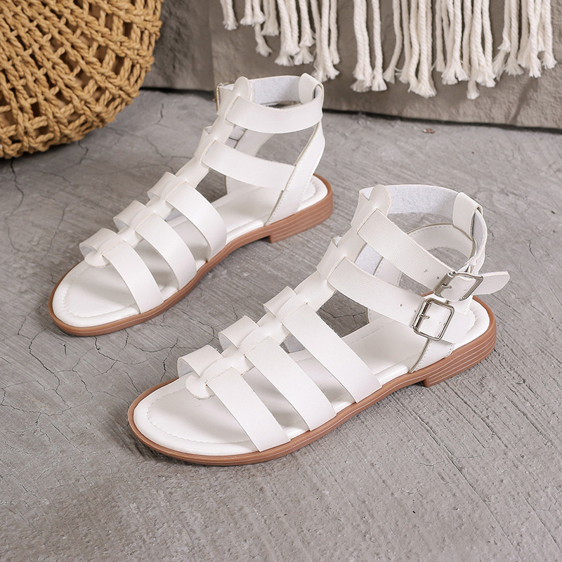 Women's Roman Style Solid Color Round Toe Roman Sandals display picture 4