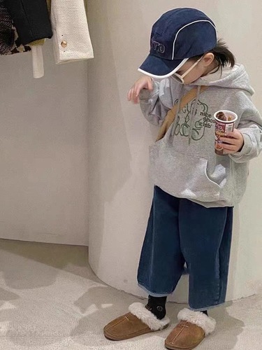 Children's Sweatshirt Korean Kids' Apparel 2024 Spring and Autumn Season Unisex Cute Cartoon Bear Casual Long Sleeve Cotton Trendy