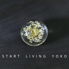 乾花樹脂紐扣透明色花朵小清新裝飾扣外衣毛衣外套扣子圓形滴膠