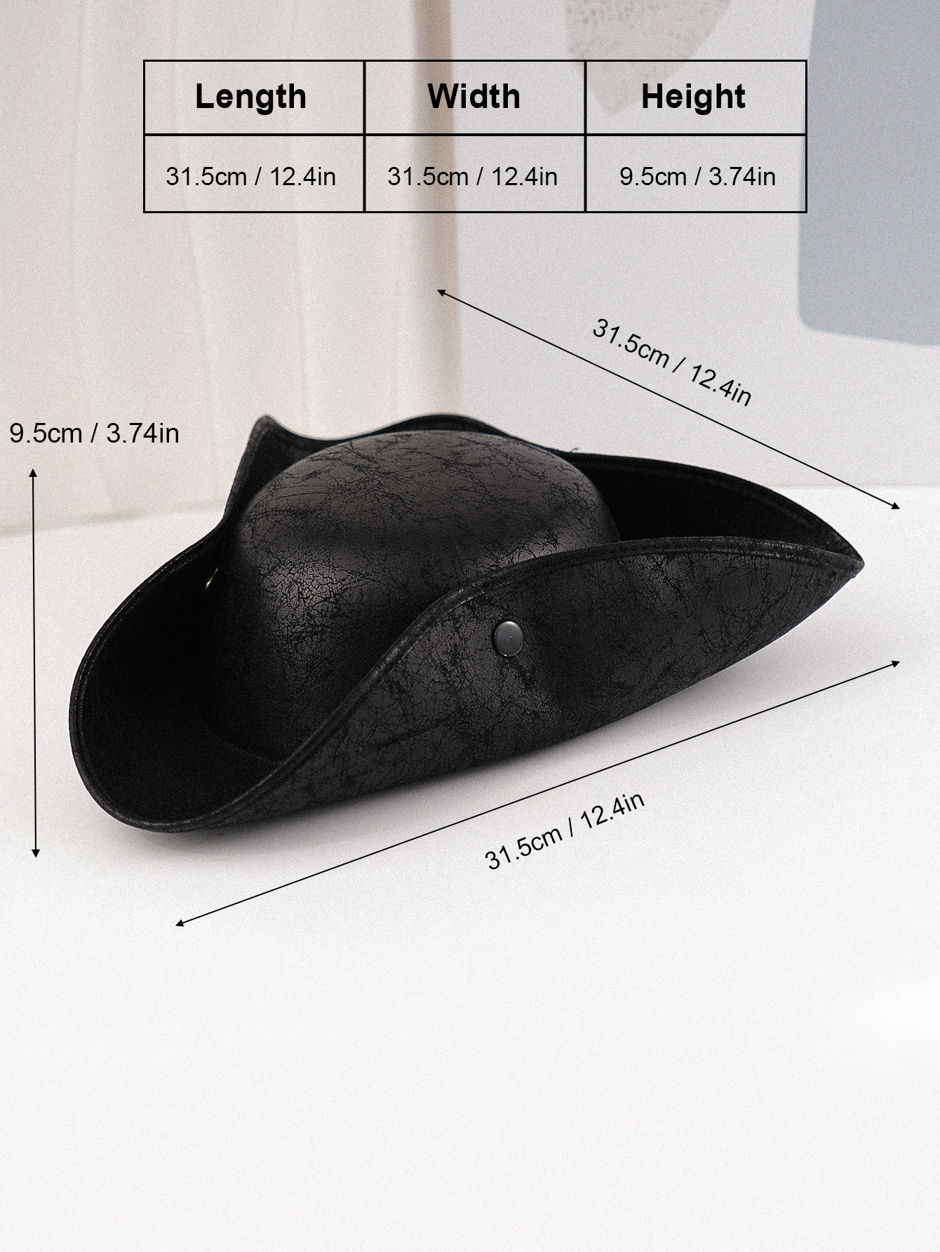 Cappello da festa unisex marrone fantasia pirata cowboy triangolare per ballo di fine anno stile western decorativo_voghion.com