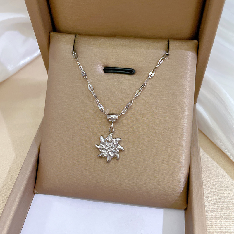 【Volledig lichaam titanium staal】 Roterende kleine windturbine persoonlijkheid minimalistische windoven echte gouden ketting_voghion.com