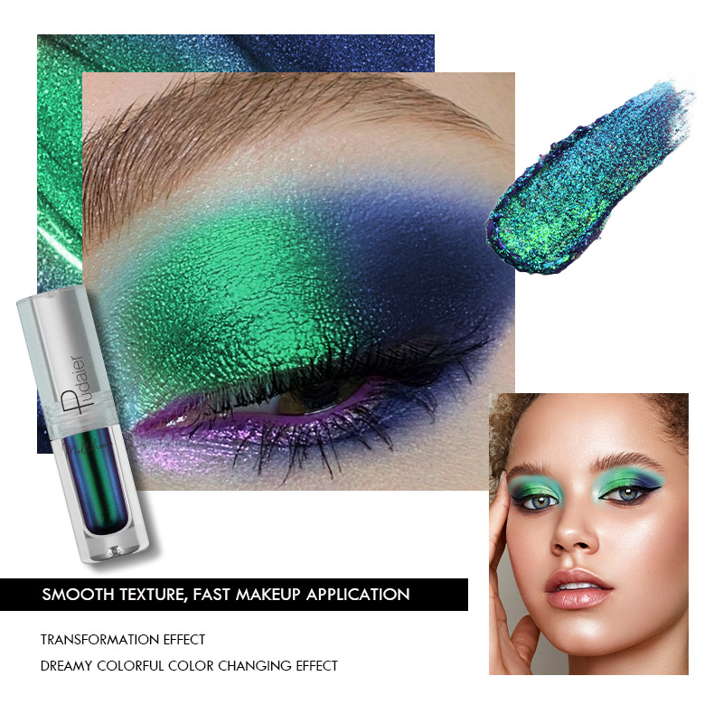 Populárne tekuté očné tiene Chameleon Pearl Light Exploding Monochrome Metal Eye Shadow Tekuté očné tiene_voghion.com