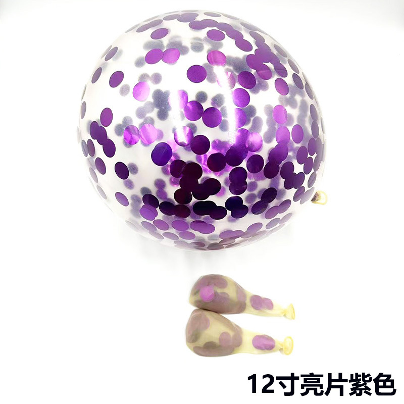 12 pulgadas globo de sequilla decoración de látex transparente globo de papel de decoración de boda fiesta de cumpleaños al por mayor
