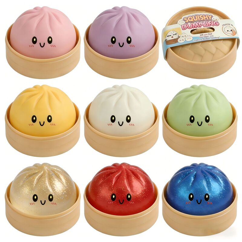 Cross-Border New Product: Smiling Face Large Bun Squishy Toy, Stress-Relief Realistic Large Bun Toy, Slow Rebound Squishy Toy