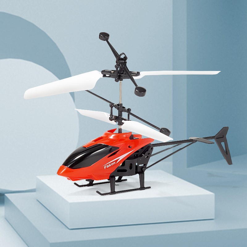 Red helicopter [can be sensed]