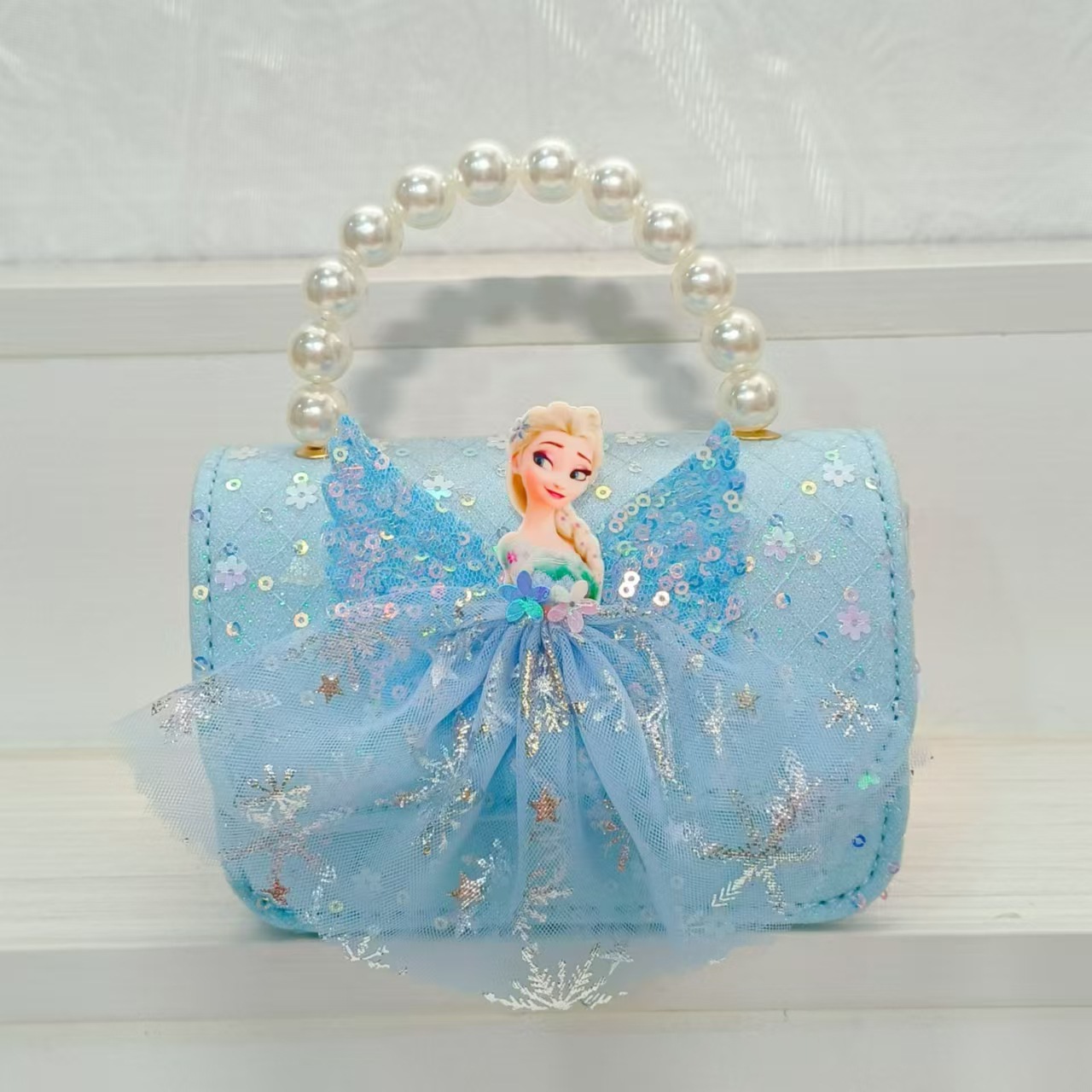 Bolso portátil de la princesa de perlas, bolso cuadrado, accesorios, bolso de cadena, bolso de Año Nuevo, bolso de Año Nuevo, regalo del Día de los Niños, 1 de junio