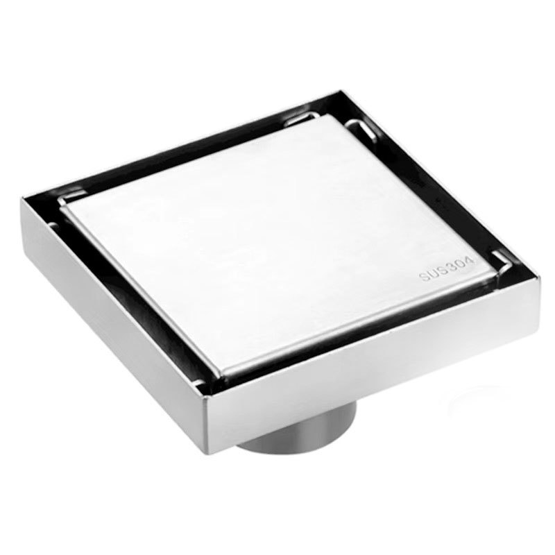 304 negro invisible 10*10 Desagüe de piso de acero inoxidable baño Baño balcón desodorante cepillado oculto Desagüe de piso