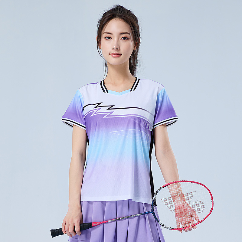 Nuevos trajes deportivos de bádminton se pueden imprimir ropa de entrenamiento ropa de voleibol de aire secado rápido ping-pong 1503