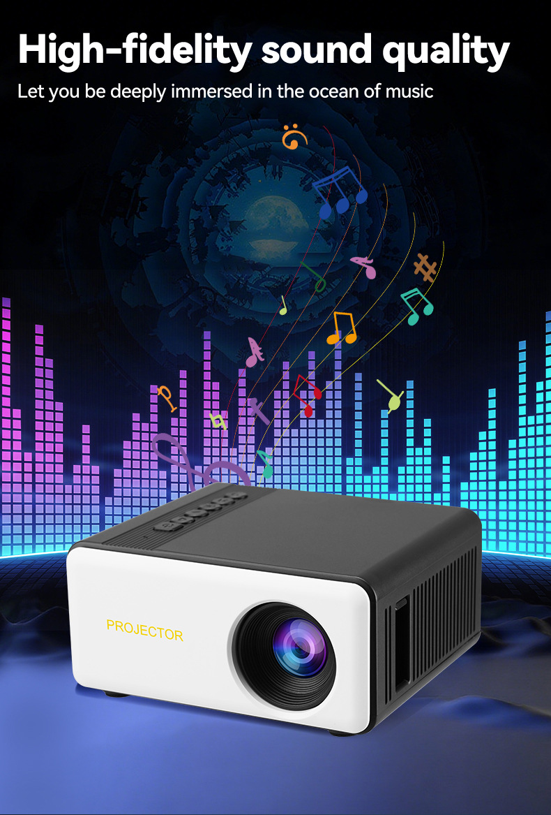 Beamer Schule Ultra HD Handy Wandprojektion Smart Home Kino tragbarer Projektor tragbare Projektion Bildschirmspiegelung