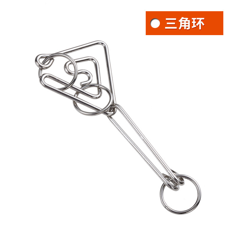 九連環シリーズの解環は卸売りの知力ボタンの8セットのabc金属の益智力ボタンの8セットを掛けます。|undefined