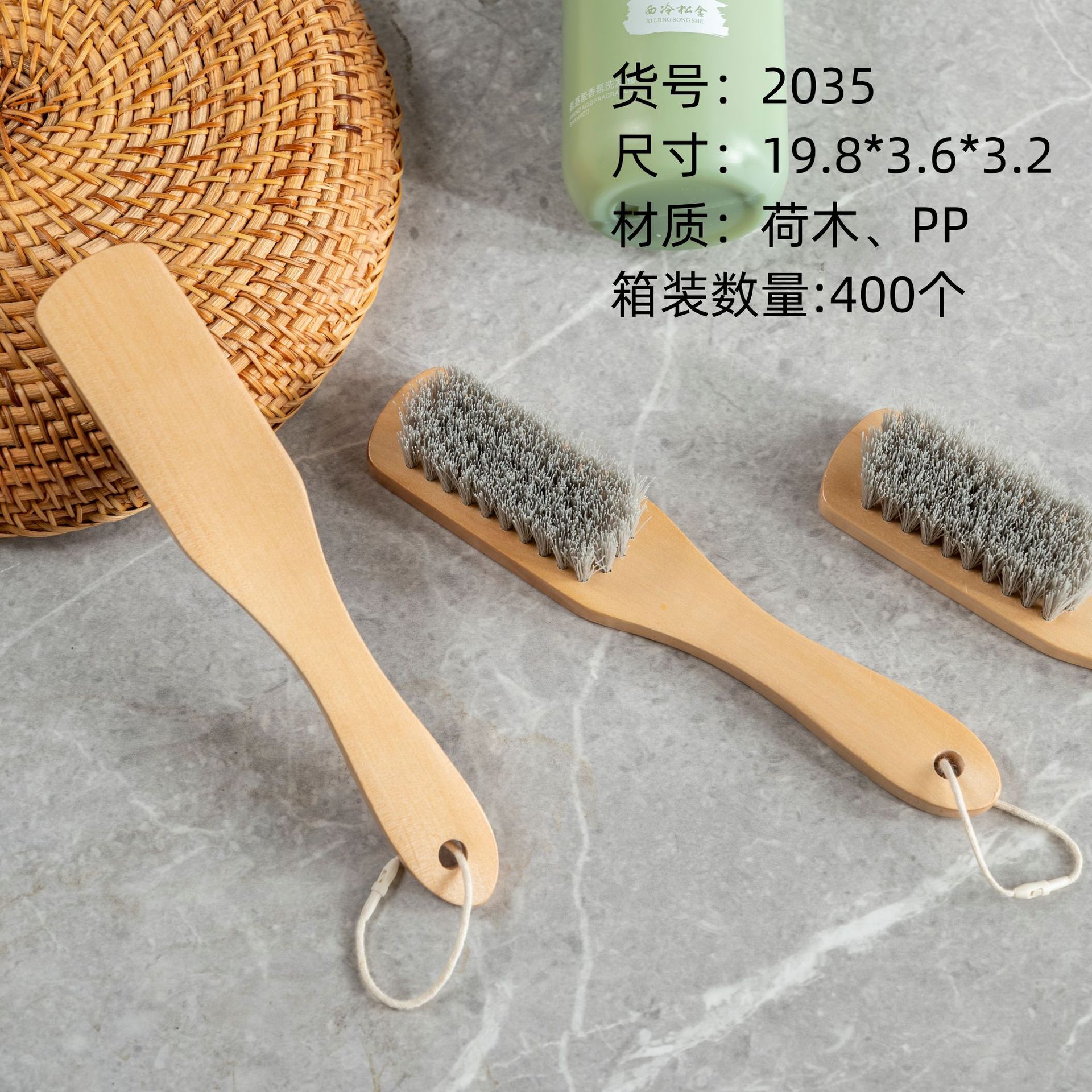 Household Daily-Use Solid Wood Long-Handled Shoe Brush, Soft and Hard Bristle Brush for Home Use, Multifunctional Professional Shoe Cleaning Tool
