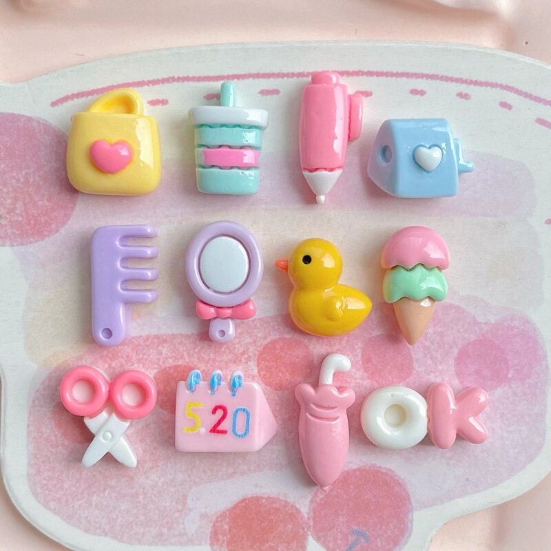 Mini small size Gloomy Duck Comb Bag Resin Cream Gel Accessories DIY Hairpin with Edge Decoration Cup Mini small size Gloomy Duck Comb Bag Resin Cream Gel Accessories DIY Hairpin with Edge Decoration Cup