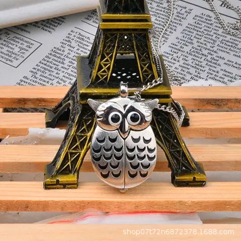 Harry Potter Peripheral silver Owl Pocket Watch Souvenir Little Girl Student Children Male Small Pendant Exquisite