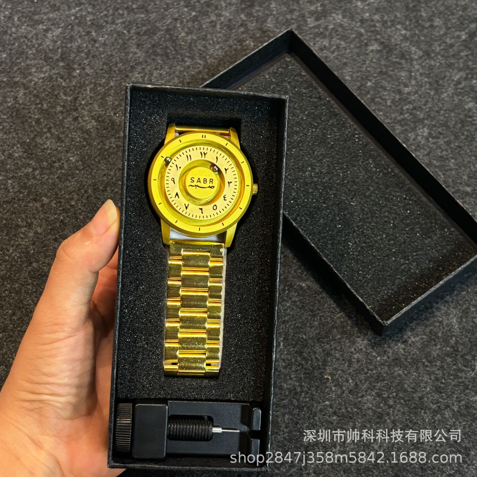 Pointerless Magnetic Watch Men's Quartz Watch Valentine's Day Gift for Boyfriend Personalized Creative Suspended Watch Holiday Gift