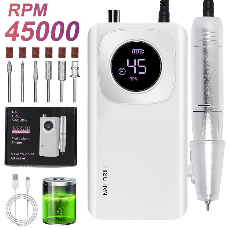 Torno Eléctrico para Uñas Portátil Recargable para Manicura image 42
