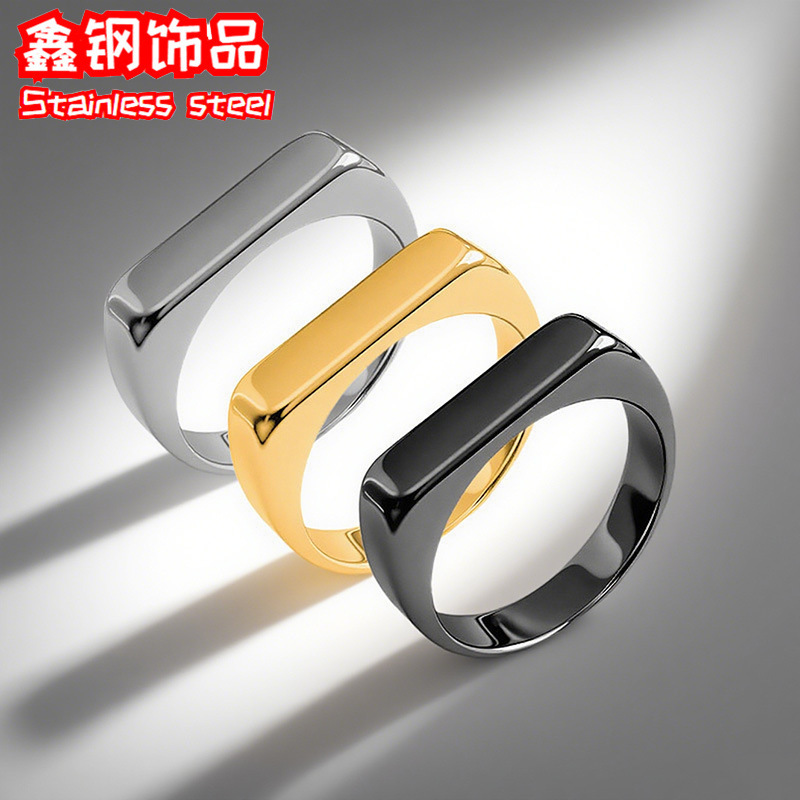 Titanium Steel Ring for Women European and American Amazon Hand Jewelry Ins Style Niche High-End Cool Style Ring Wholesale