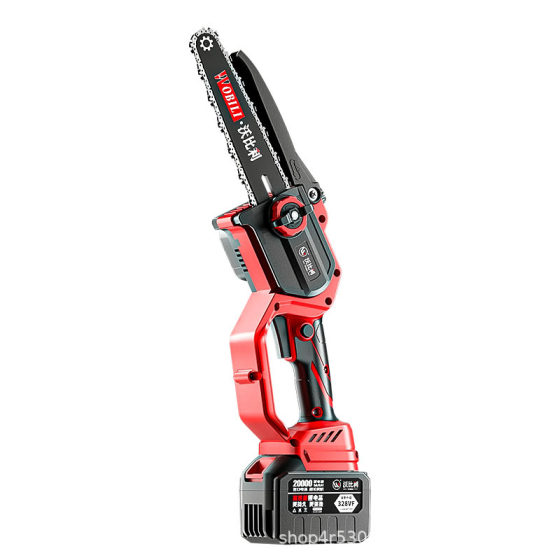 Brushless Chainsaw Household Portable Lithium Electric Chain Saw Rechargeable Garden Mini Chainsaw Medium-Sized Outdoor Logging Saw