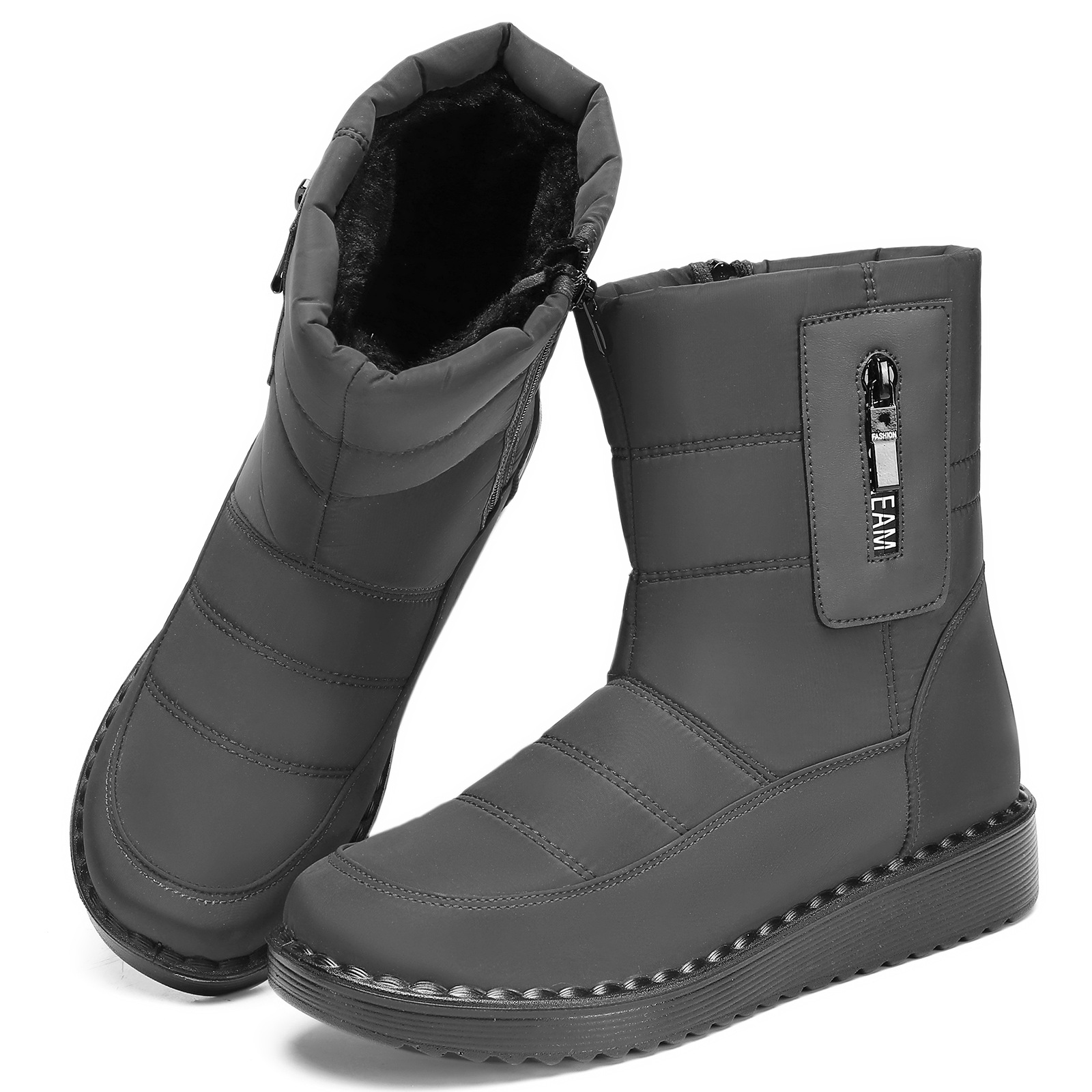 Zapatos de algodón de invierno de mujeres transfronterizas botas de poliuretano botas de lana gruesas botas de nieve calientes al aire libre