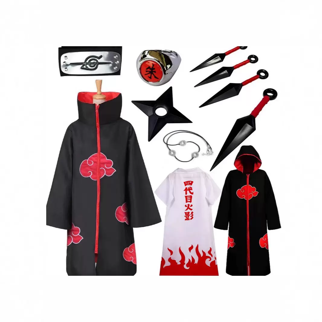 万圣节服装火影忍者cosplay服装晓组织红云披风火影动漫角色cos服