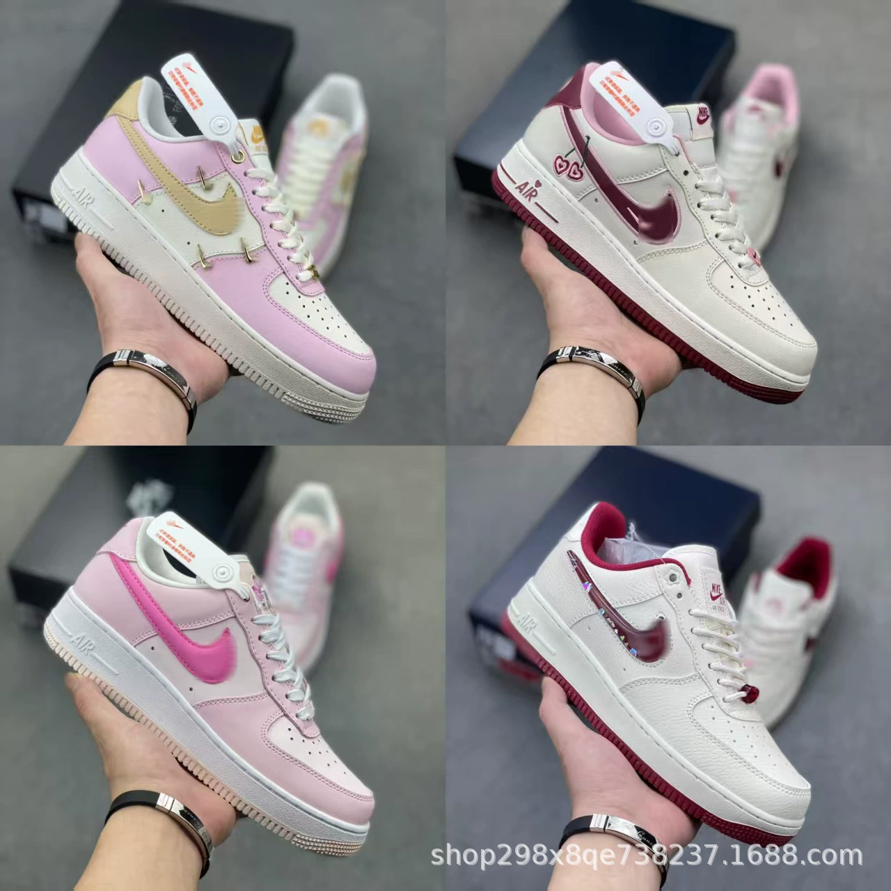 Putian Air Force One Af1 Pure Original Version Men's Shoes Women's Shoes Couple Shoes Valentine's Day White Pink Fd4616-161