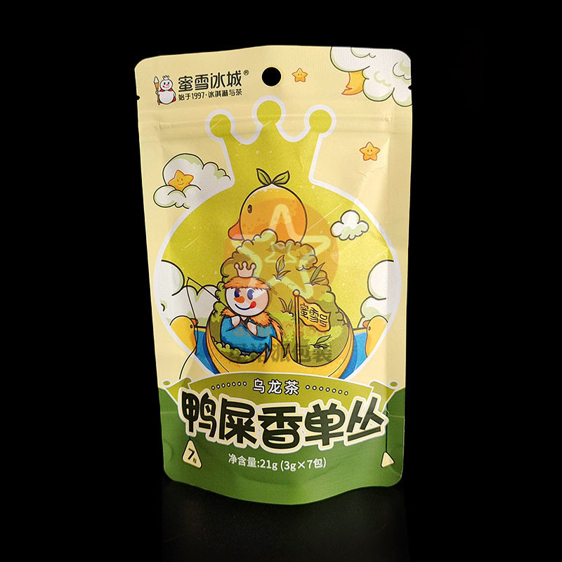 蜜雪冰城鸭屎香小泡茶自立自封牛皮纸铝箔袋 防潮保鲜镀铝茶叶袋
