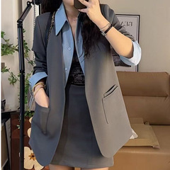 时尚套装V领西服套装长袖2025春秋女装新款时尚显瘦休闲两件套