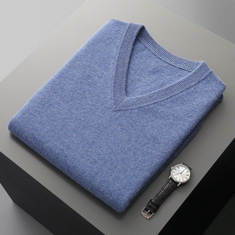 Autumn and Winter New Wool Sweater Vest Men's Vest Fashionable Casual Middle-Aged V Neck Vest Sleeveless Sweater Knitwear Autumn and Winter New Wool Sweater Vest Men's Vest Fashionable Casual Middle-Aged V Neck Vest Sleeveless Sweater Knitwear