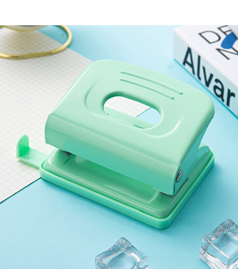 Simple Solid Color Note Loose-leaf Manual Labor-saving Punching Machine display picture 1