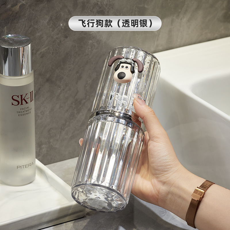 bydoll lujo ligero viaje taza de lavado cepillo de dientes pasta de dientes taza caja de almacenamiento de taza de dientes portátil taza de enjuague bucal