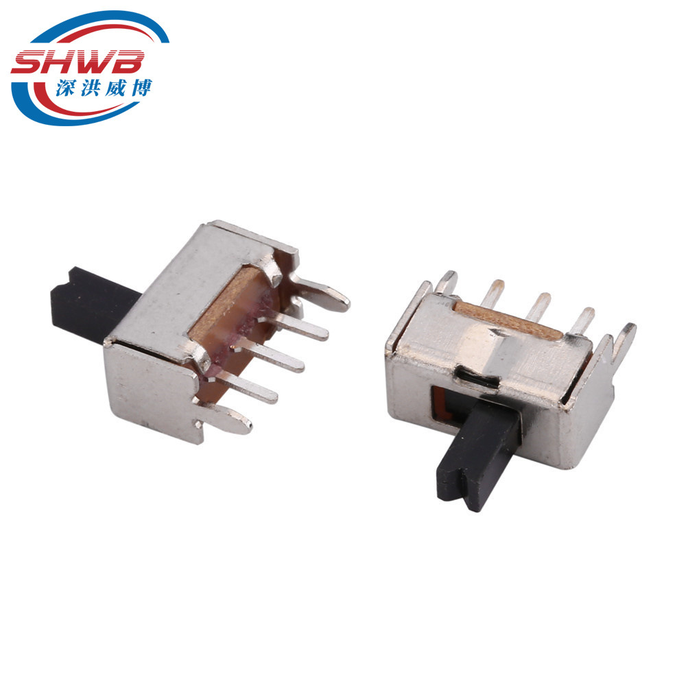 供应立式5脚拔动开关 音箱拨动开关 滑动开关SS-12D07VG2-8mm