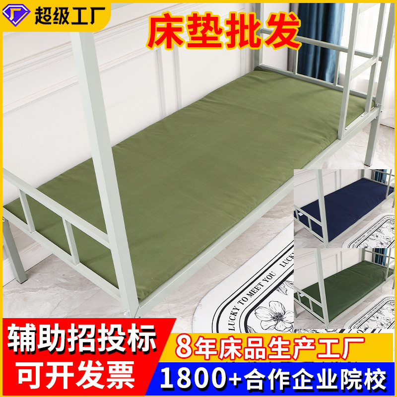 Dormitory Military Training Student Mattress 01 Moisture-Proof Hot-Melt Cotton Mat Emergency Civil Disaster Relief Hard Cotton Mat Manufacturer Wholesale