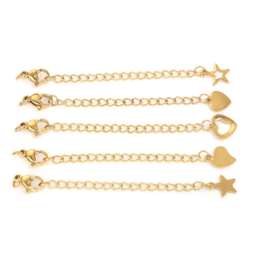 5cm Stainless Steel Vacuum Plated Tail Chain Extended Chain for DIY Bracelet Necklace Accessory Material