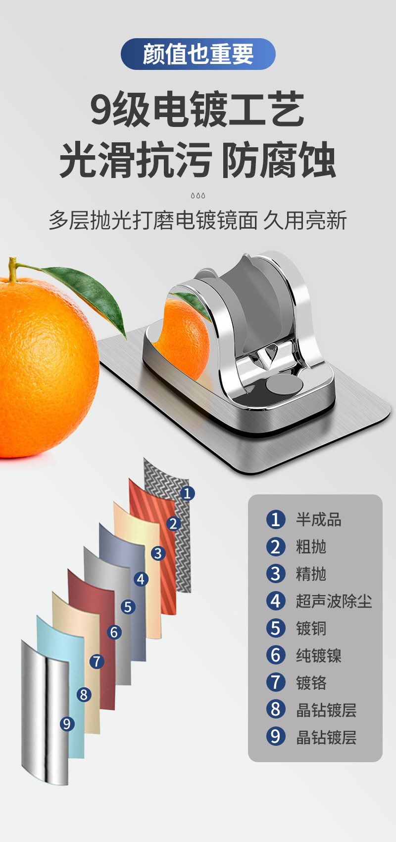 The non-drilling showerhead bracket, adjustable bathroom showerhead hanging seat, universal rain shower fixed wall base, is a magic tool undefined