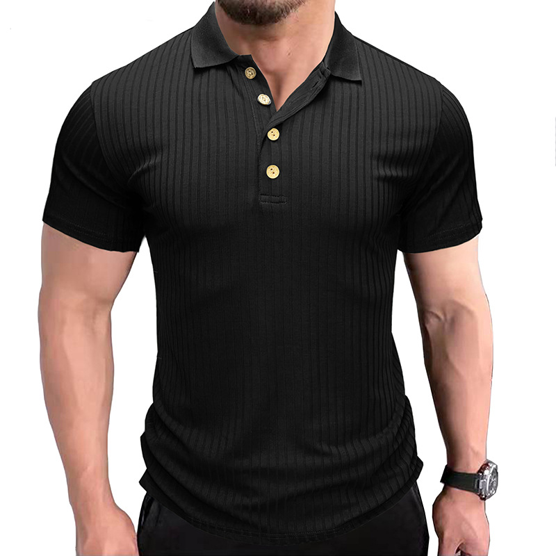 Men's Solid Color Patchwork Polo Shirt Men's Clothing display picture 1