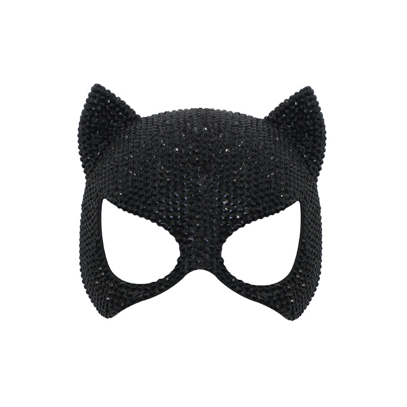 Diamante de alta calidad máscaras de baile de baile gatos máscaras sexuales de Halloween gatos máscaras avanzadas accesorios de fiesta