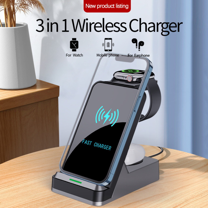 New H15B luminous logo glass lens surface, support wireless charging mobile phone, earphone, watch