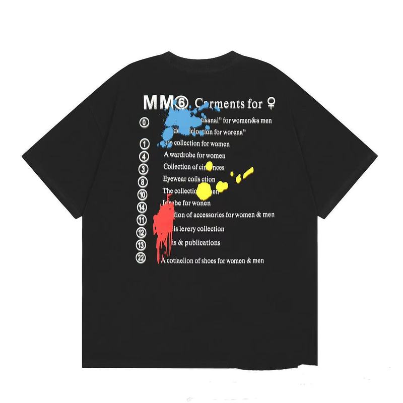 高品質のメゾン マルジェラ ピュア コットン MM6 デジタル メンズ レディース 半袖を越境で提供|undefined